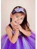 Purple Tulle Flower Girl Dress Birthday Tutu Dress